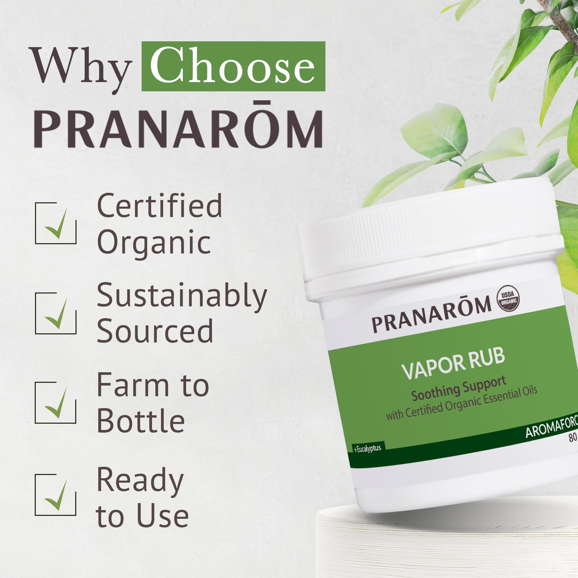 Application sûre pour enfants et adultes avec Pranarom Vaporub bio.