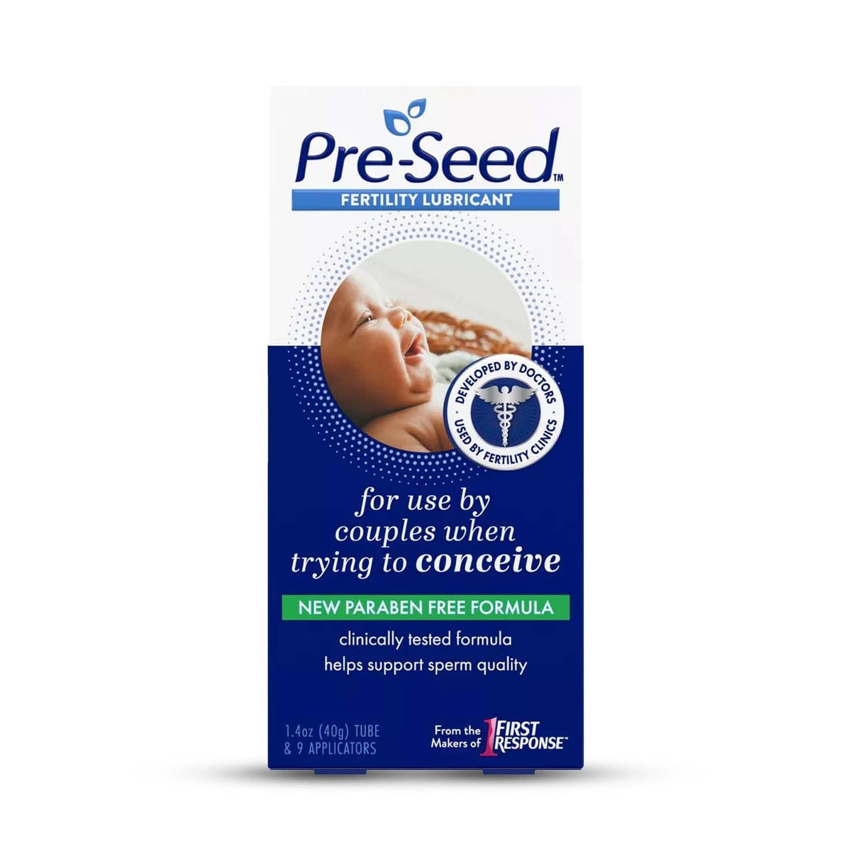 Pre-Seed lubrifiant tube 40 g, hydratation douce sans nuire aux spermatozoïdes.