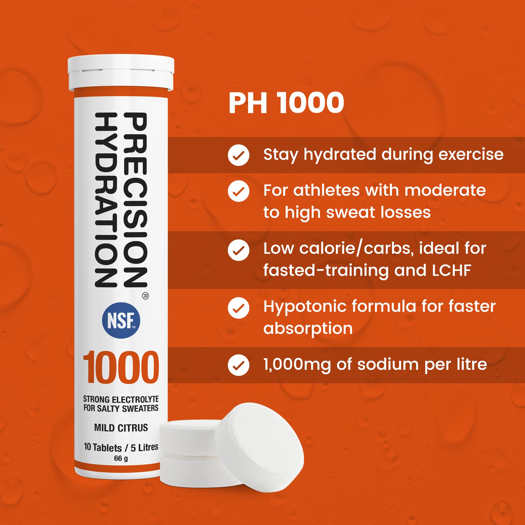 Effervescents Precision Hydration avec sodium varié pour adapter l'hydratation pendant l'effort