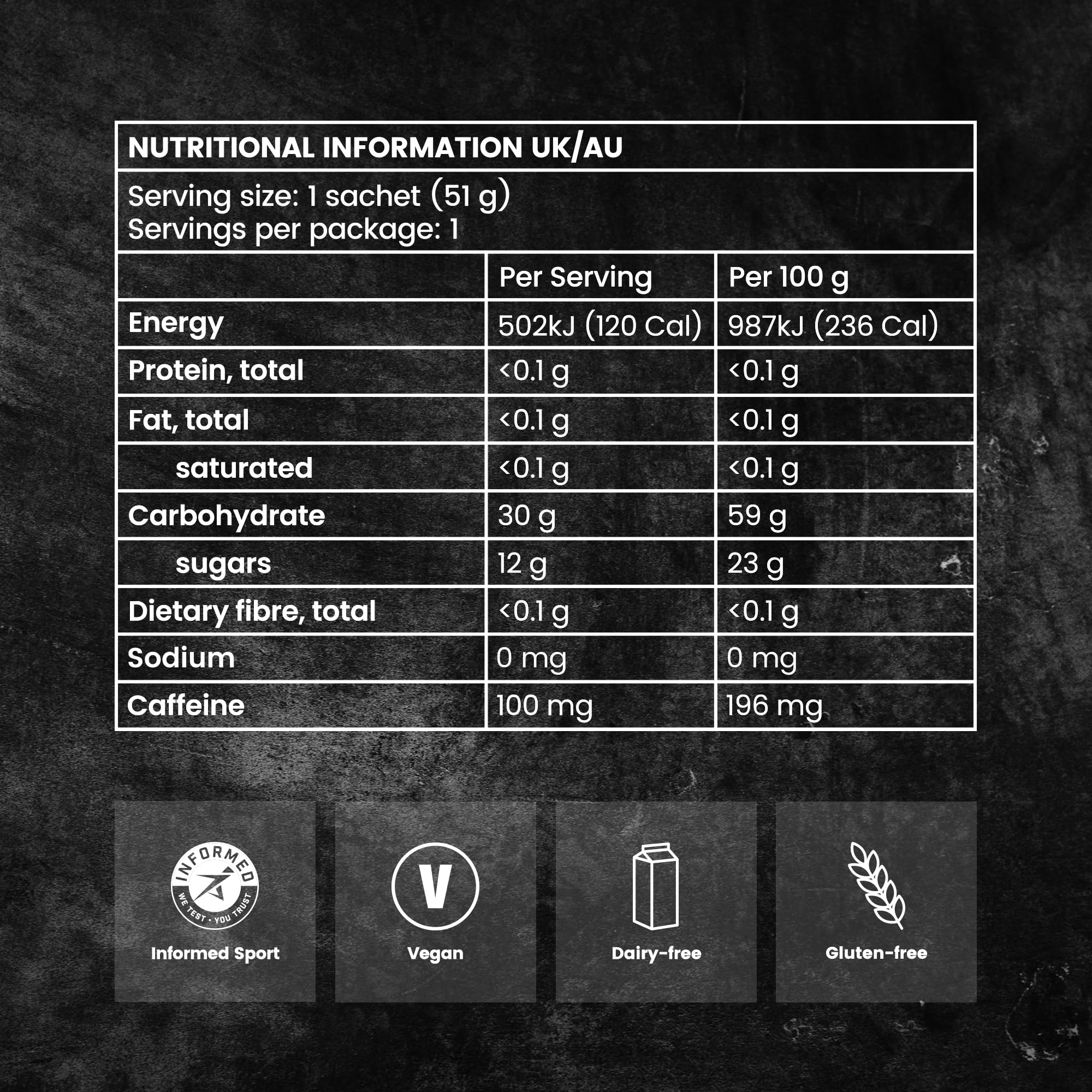 PF30 Gel énergie Precision Hydration, 100 mg caféine et glucides équilibrés pour l’effort.