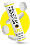 Precision Hydration : tube jaune contenant les tablettes pour hydratation sportive.