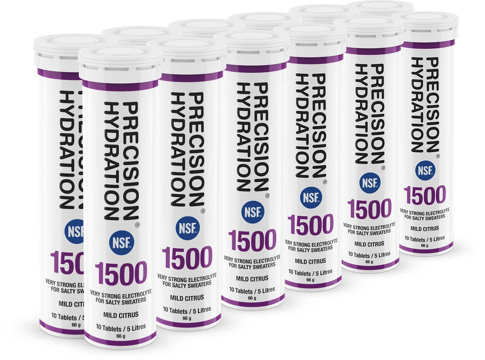 Precision Hydration tablettes électrolytes multi-force dans un tube violet pour l'hydratation