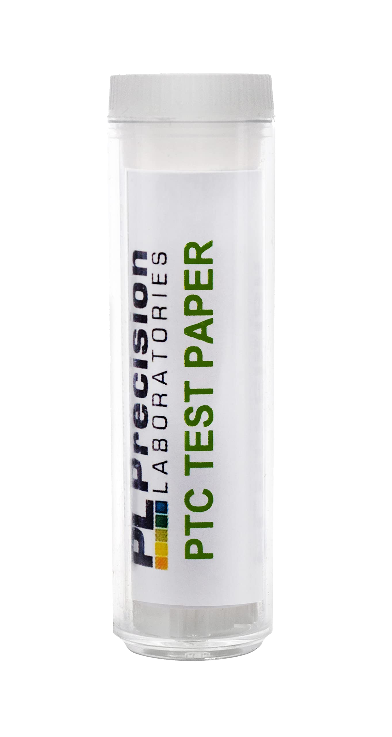 Precision Laboratories, flacon de 100 bandes PTC, prêt pour des sessions de dégustation guidées.