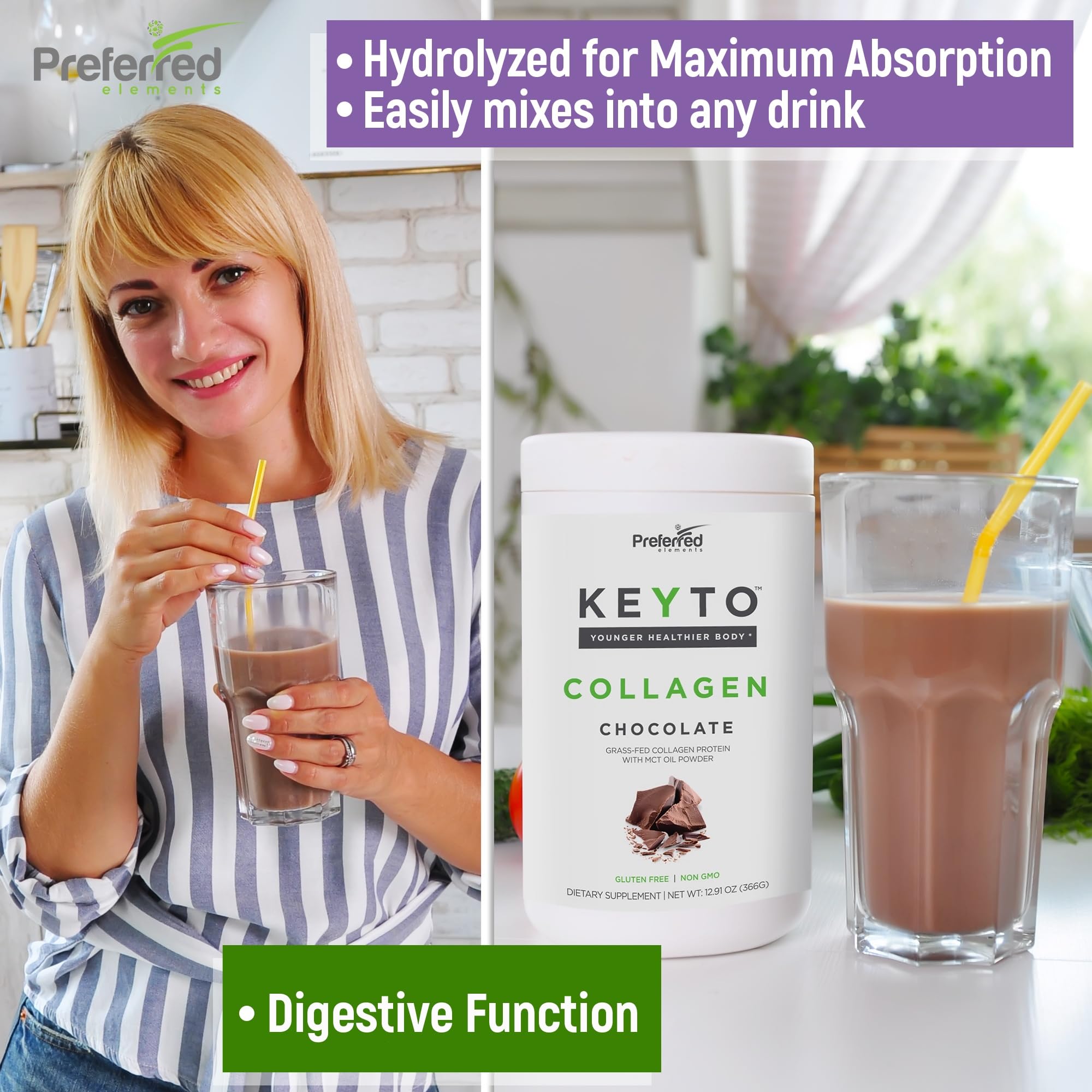 Verre shake KEYTO Chocolat – texture onctueuse et arôme chocolaté