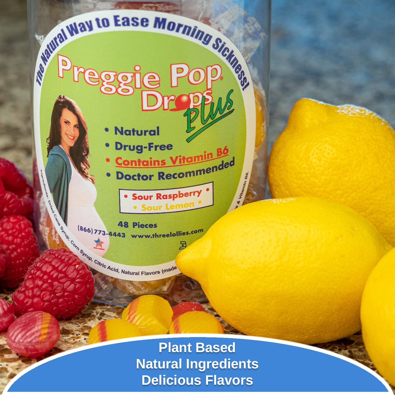Preggie Pop Drops ingrédients naturels et purs.