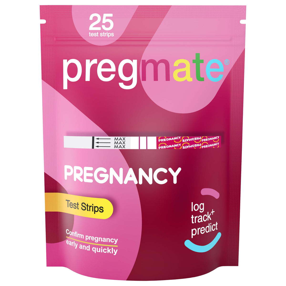 PREGMATE 25 bandes de test dans une boîte, pratique pour démarrer rapidement.