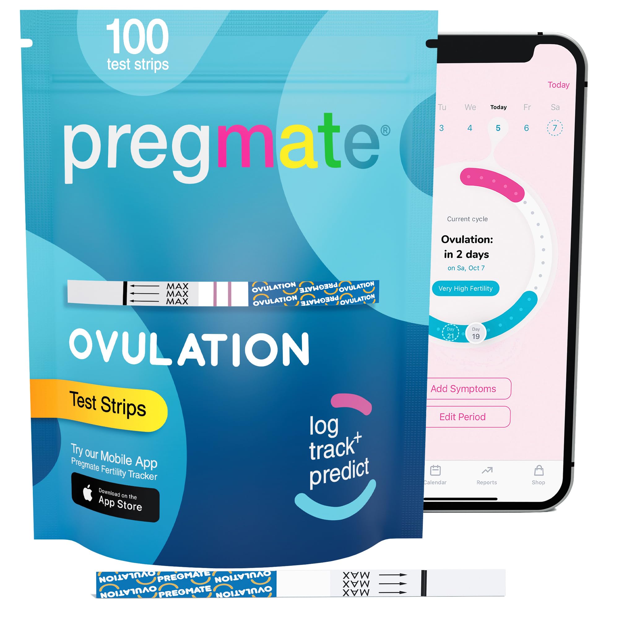 PREGMATE contenu du kit: 100 tests et guide clair.