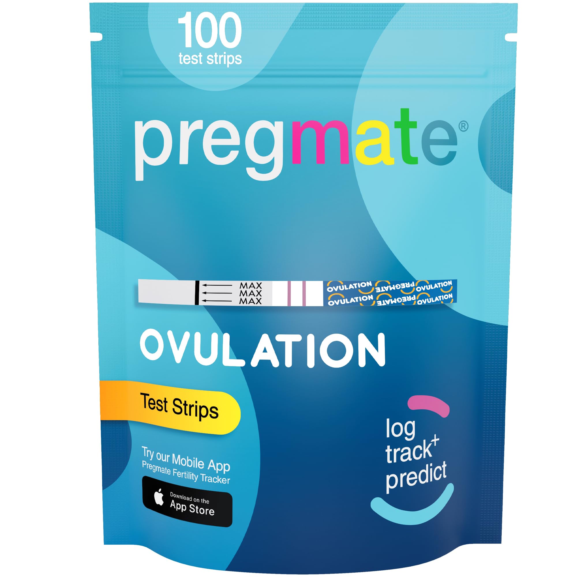 PREGMATE kit d’ovulation : boîte de 100 tests pour suivre vos jours fertiles.