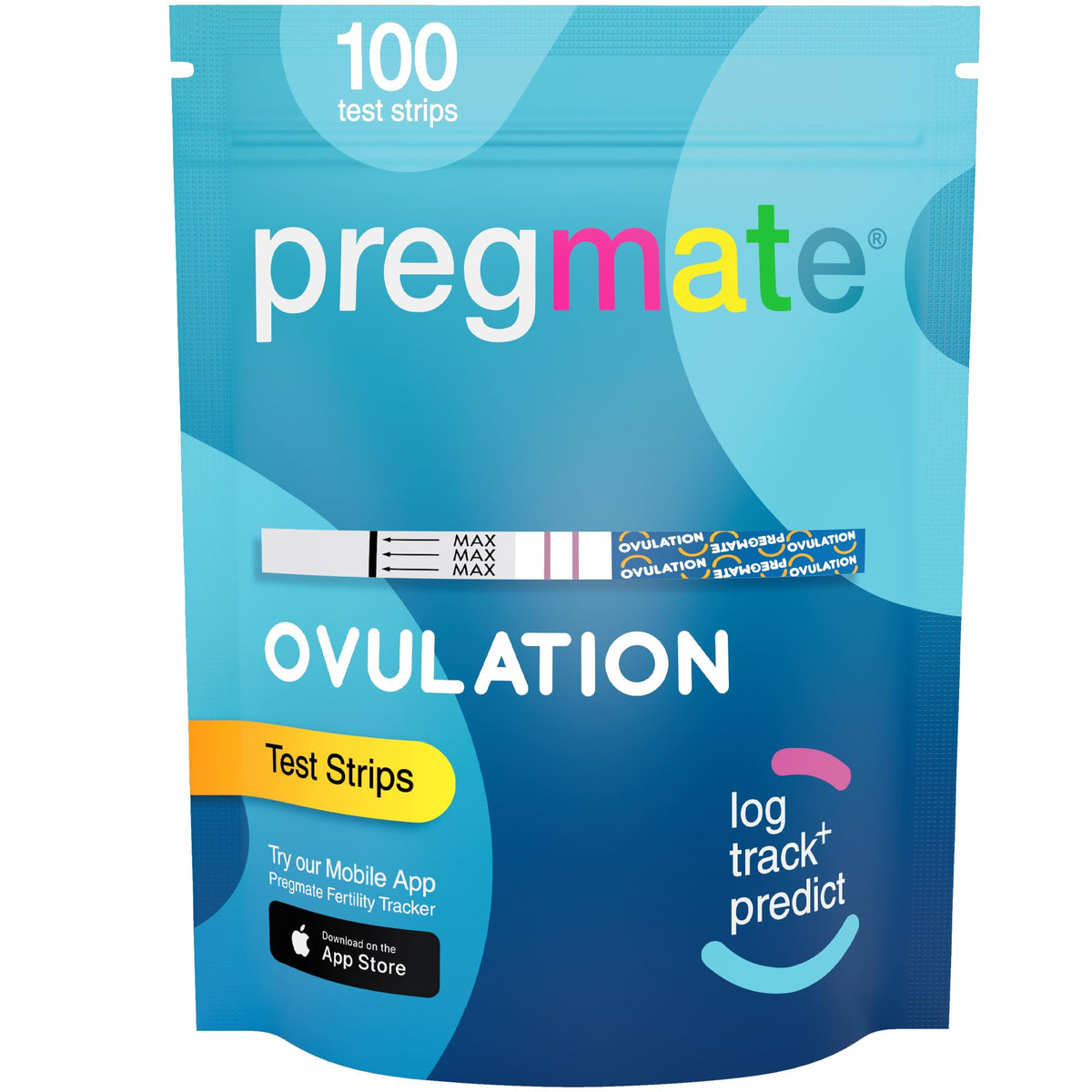 PREGMATE kit d’ovulation : boîte de 100 tests pour suivre vos jours fertiles.