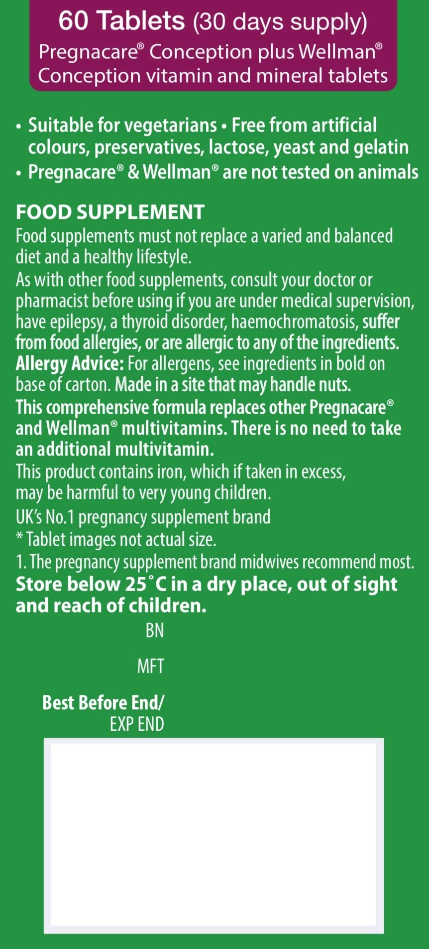 Pregnacare His & Her Conception – pack duo pour une routine complète de préparation à la conception