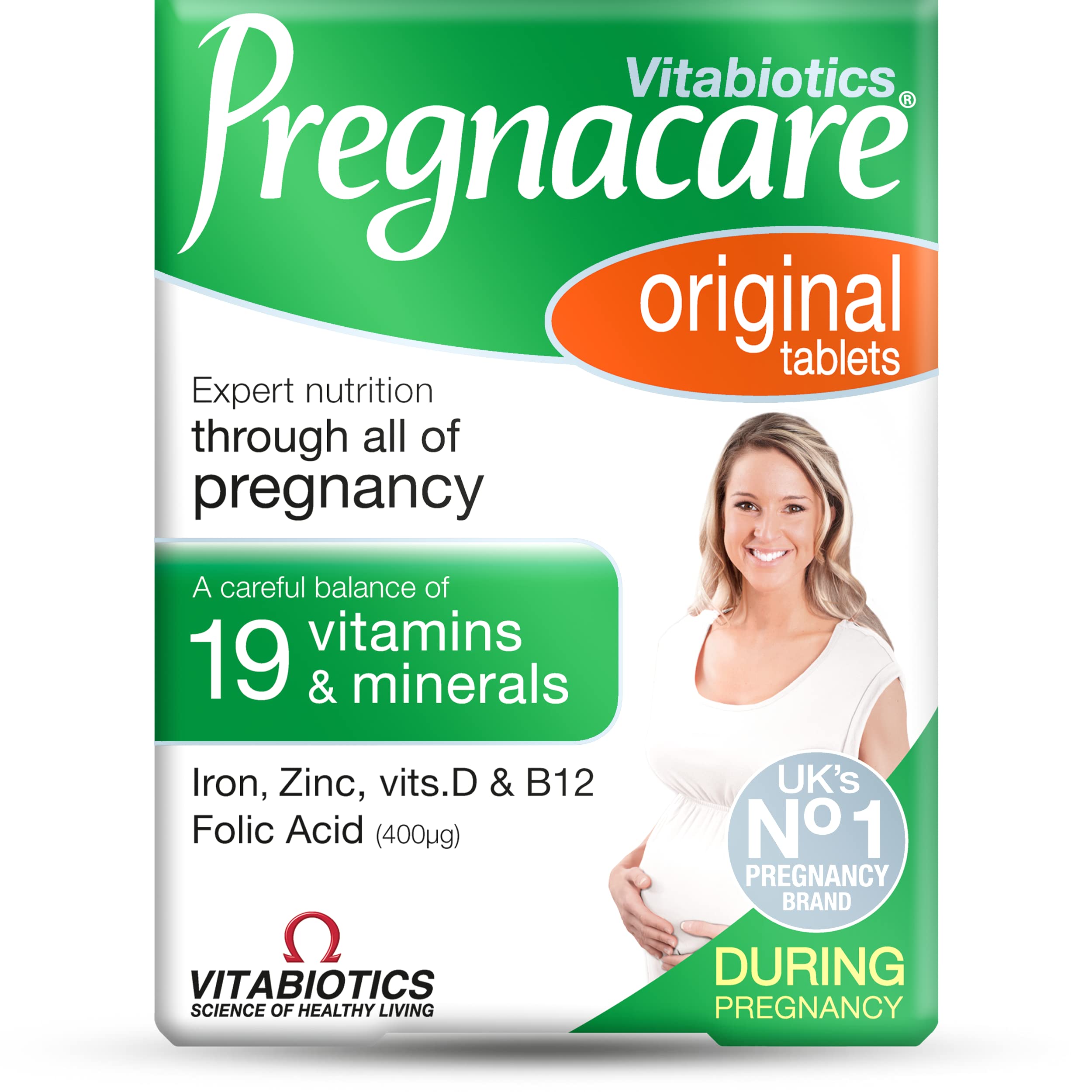Pregnacare Original – boîte 30 comprimés pour soutenir une alimentation équilibrée lors d'un projet grossesse.