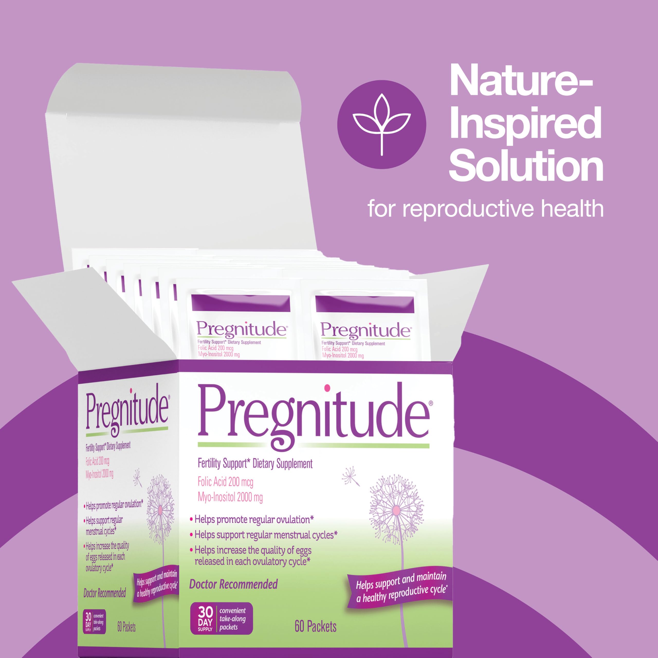 Pregnitude sachets à dissoudre dans l'eau pour prise rapide.