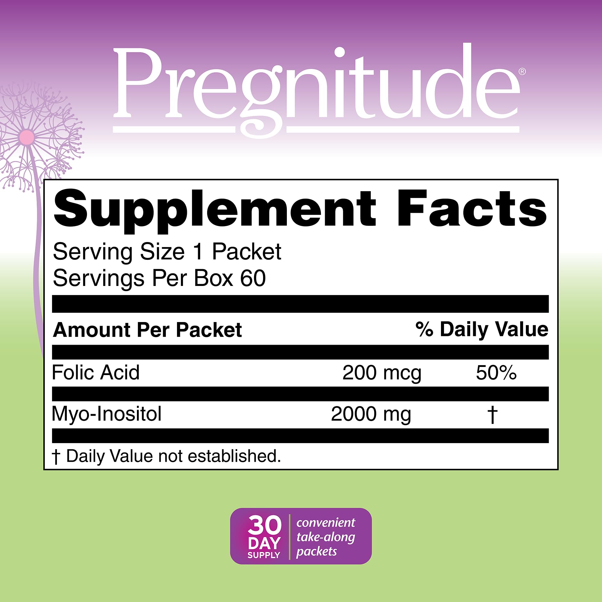 Pregnitude formule sans gluten et sans sucre.