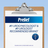 PRELIEF caplets 300, dosage recommandé affiché sur l’emballage.