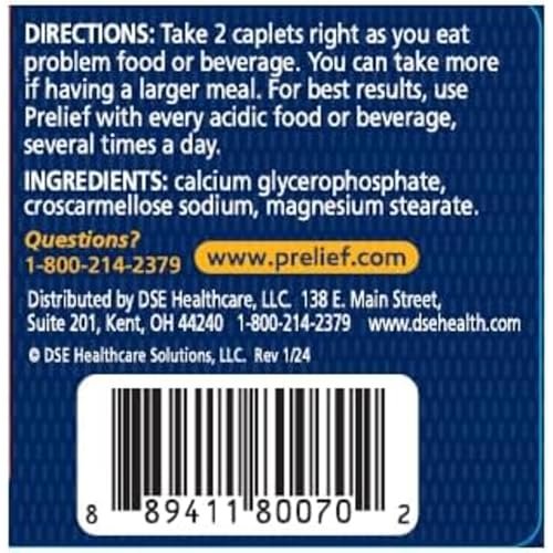 Plan de prise: Prelief avant chaque bouchée pour les aliments acides.