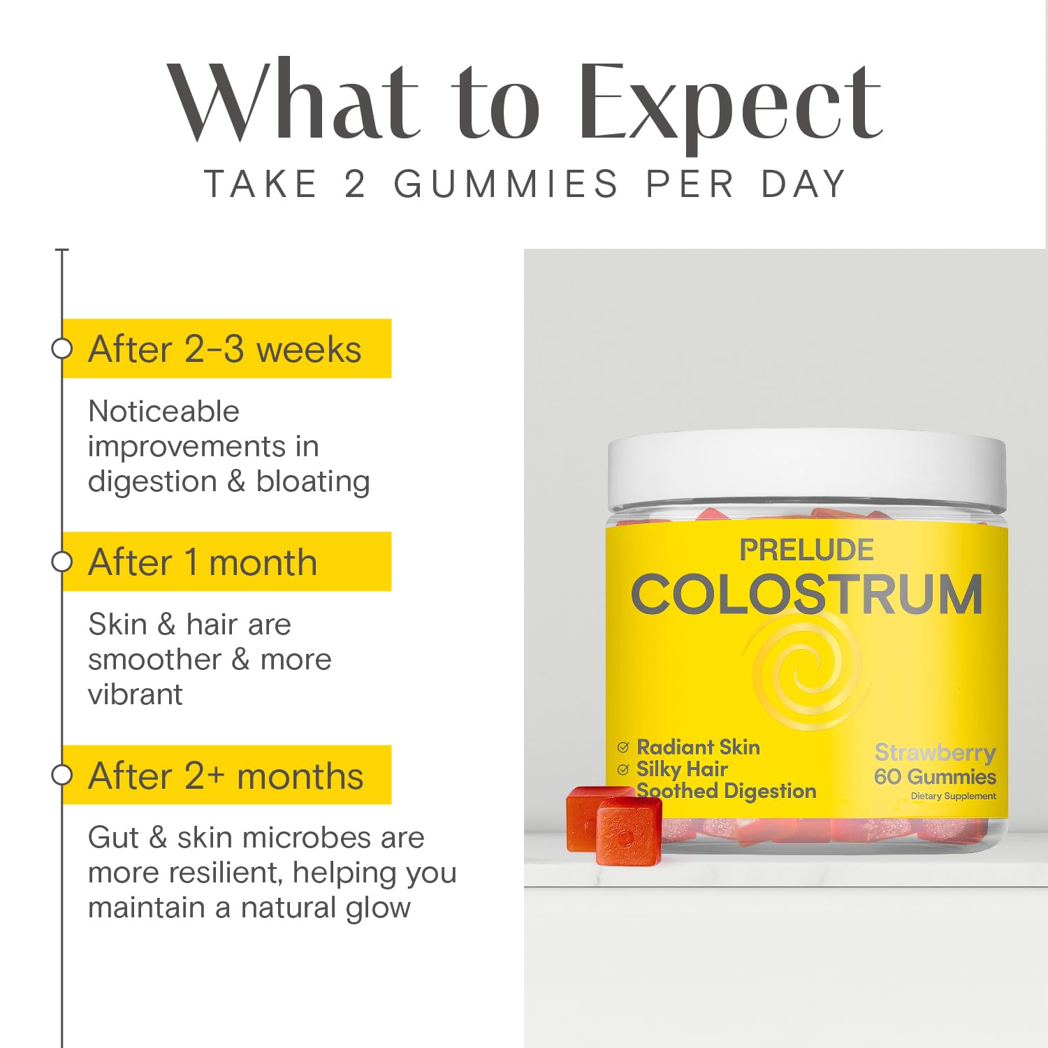 Utilisation quotidienne avec Prelude Colostrum, idéale pour un mode de vie actif