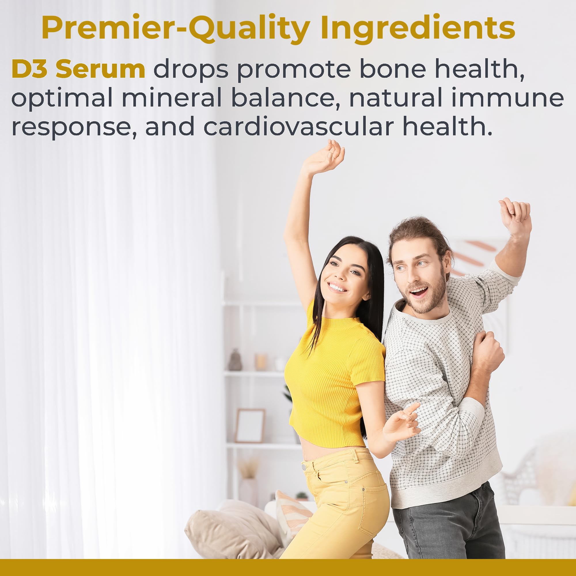 Sérum D3 Premier Research Labs avec huile d'olive; absorption améliorée.