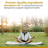 Premier Research Labs MicroBiome-18 : ingrédients listés, souches probiotiques variées.