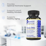 Premier DHEA : boîte de 60 capsules, parfaite pour une routine quotidienne.