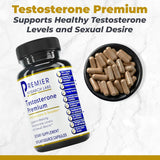 Premier Research Labs Testosterone Premium – capsules visibles, soutien à la vitalité masculine