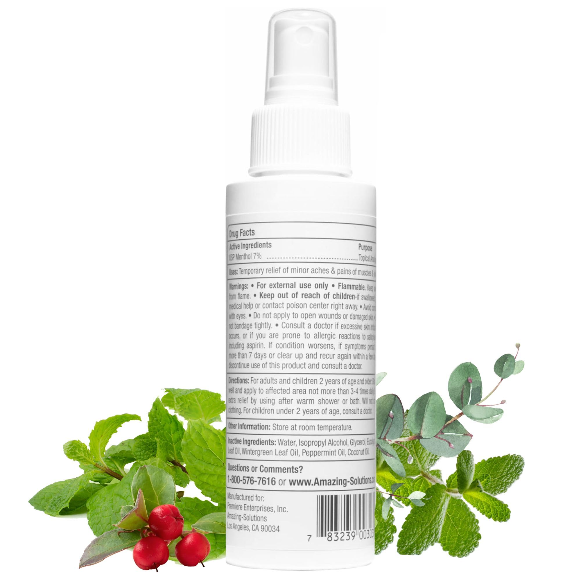 Premiere's Pain Spray – sensation de fraîcheur mentholée pour un rituel de soulagement efficace.