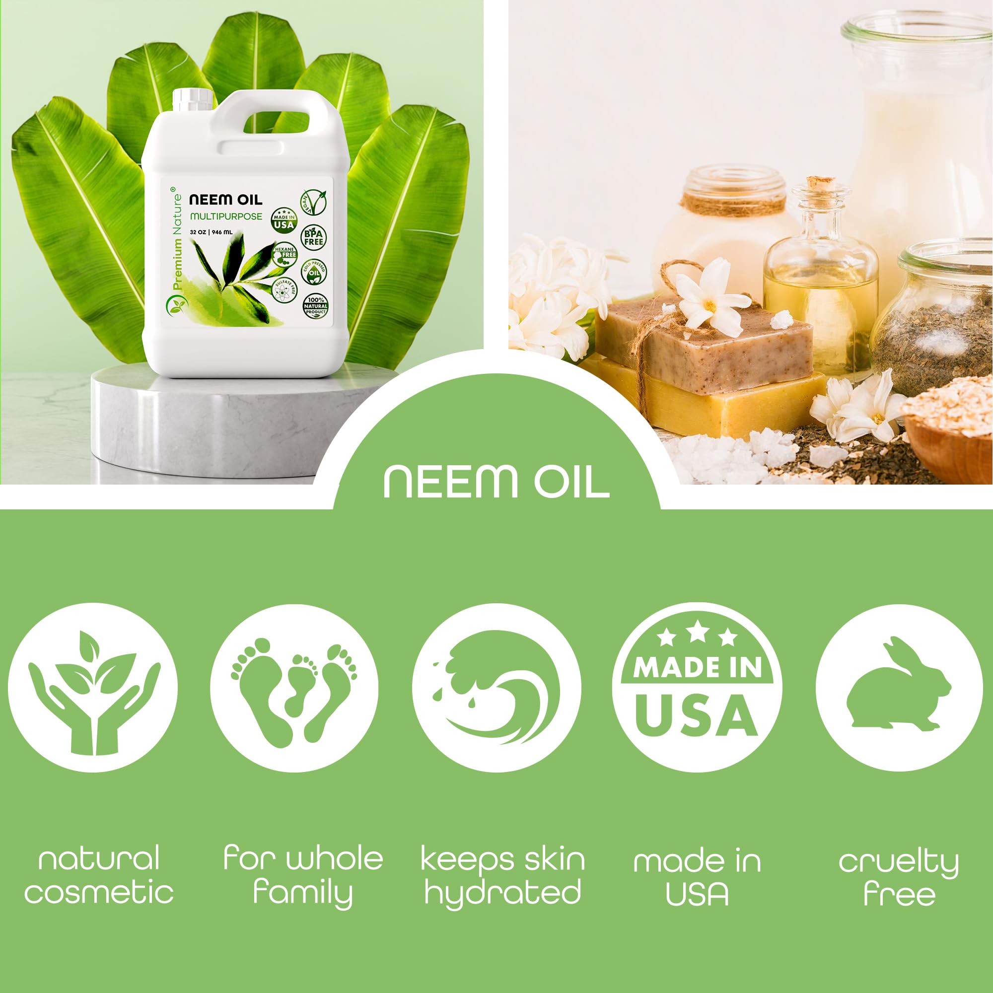 Huile neem Premium Nature pour mélanges d'huiles essentielles et soins