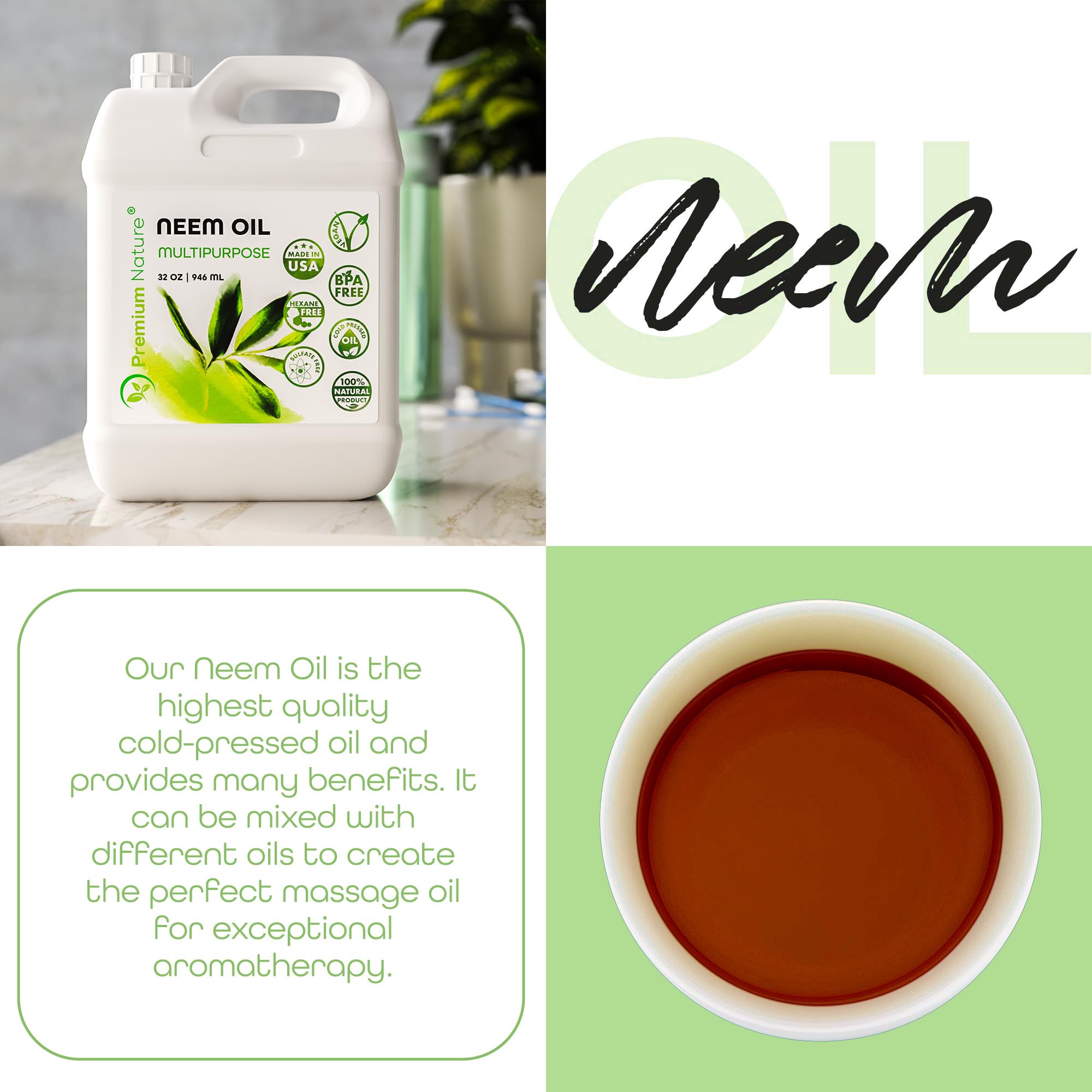 Spray plantes d'intérieur à base d'huile neem Premium Nature