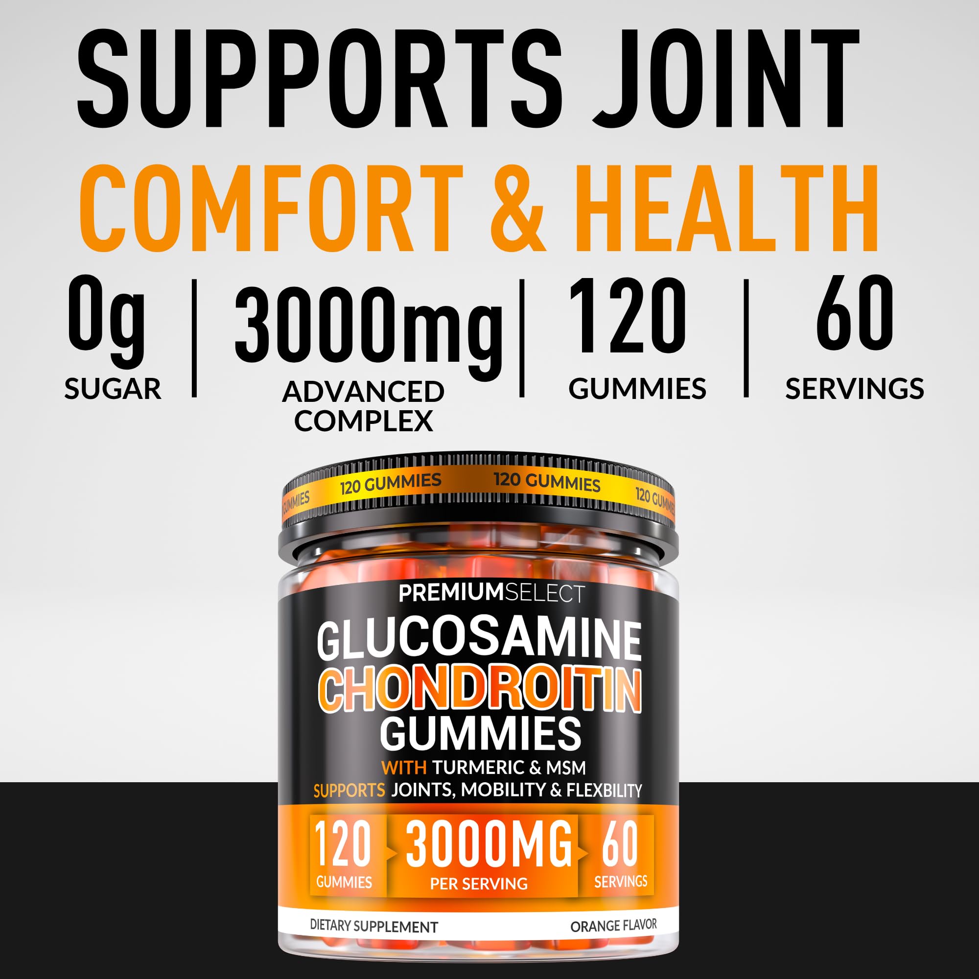 Gomme masticable Premium Select Nutrition, texture douce pour mouvement quotidien.