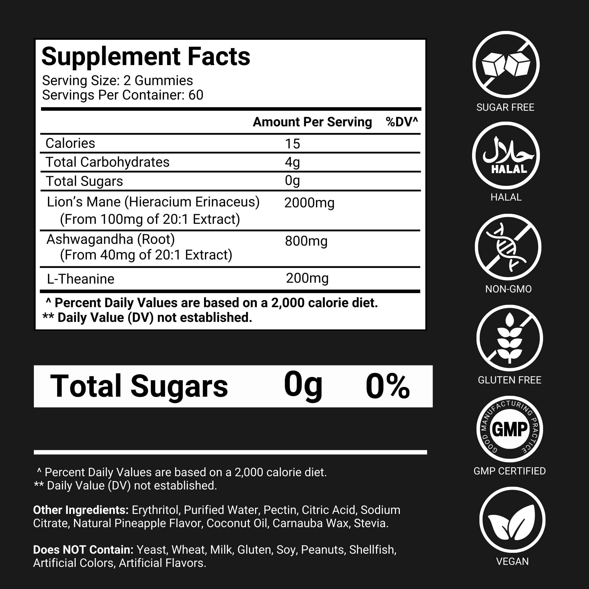 Premium Select Nutrition – boîte ouverte avec 120 gommes