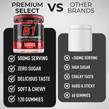 Gommes végan Premium Select Nutrition B1, sans gluten