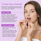 Vitamines B6, D et C présentes dans Premom Prenatal pour une routine équilibrée.