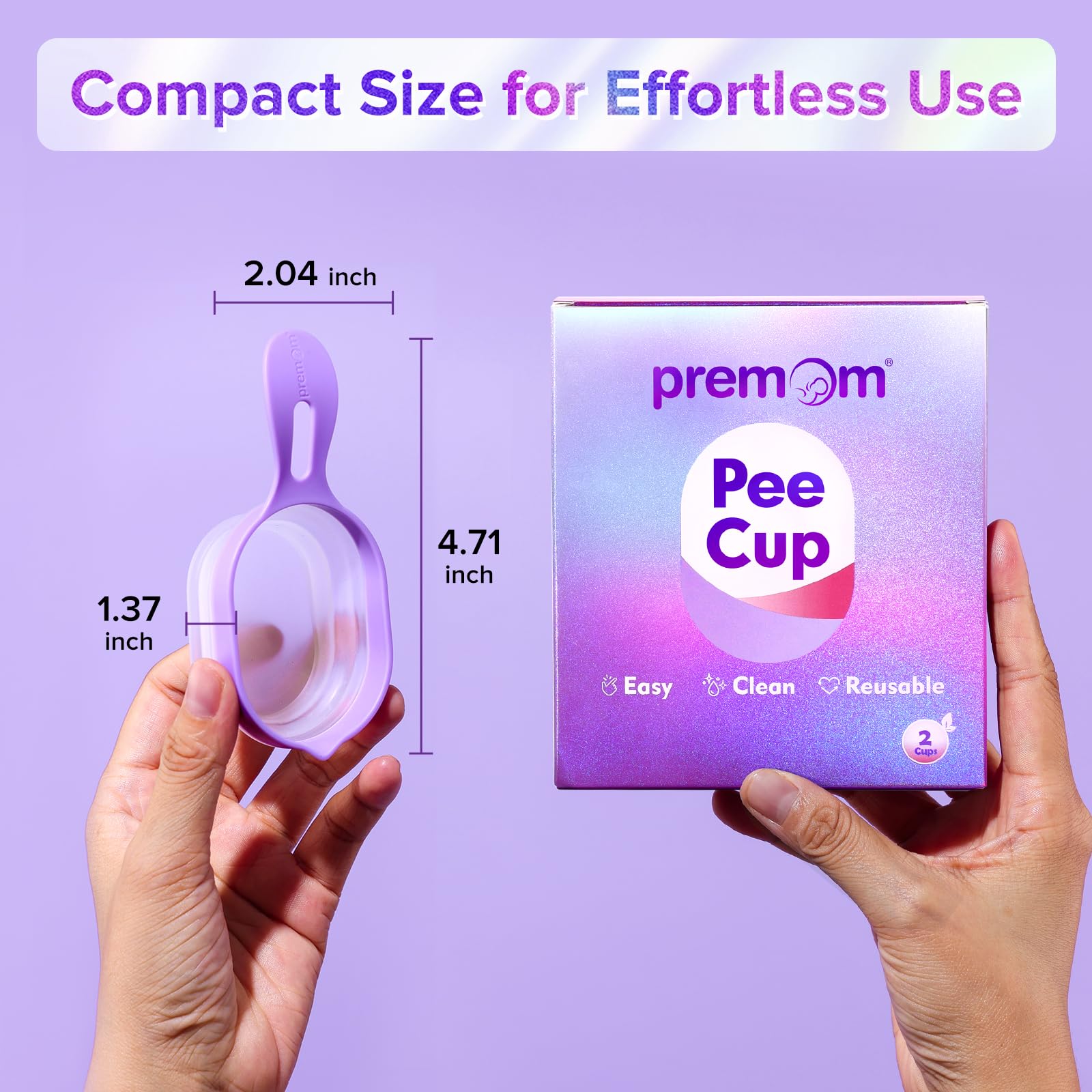 Premom: poignée ergonomique facilitant suspension et rangement.