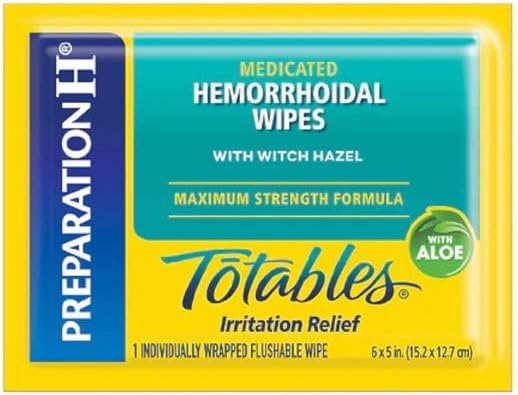 Emballage individuel Preparation H – hygiène rapide en déplacement.