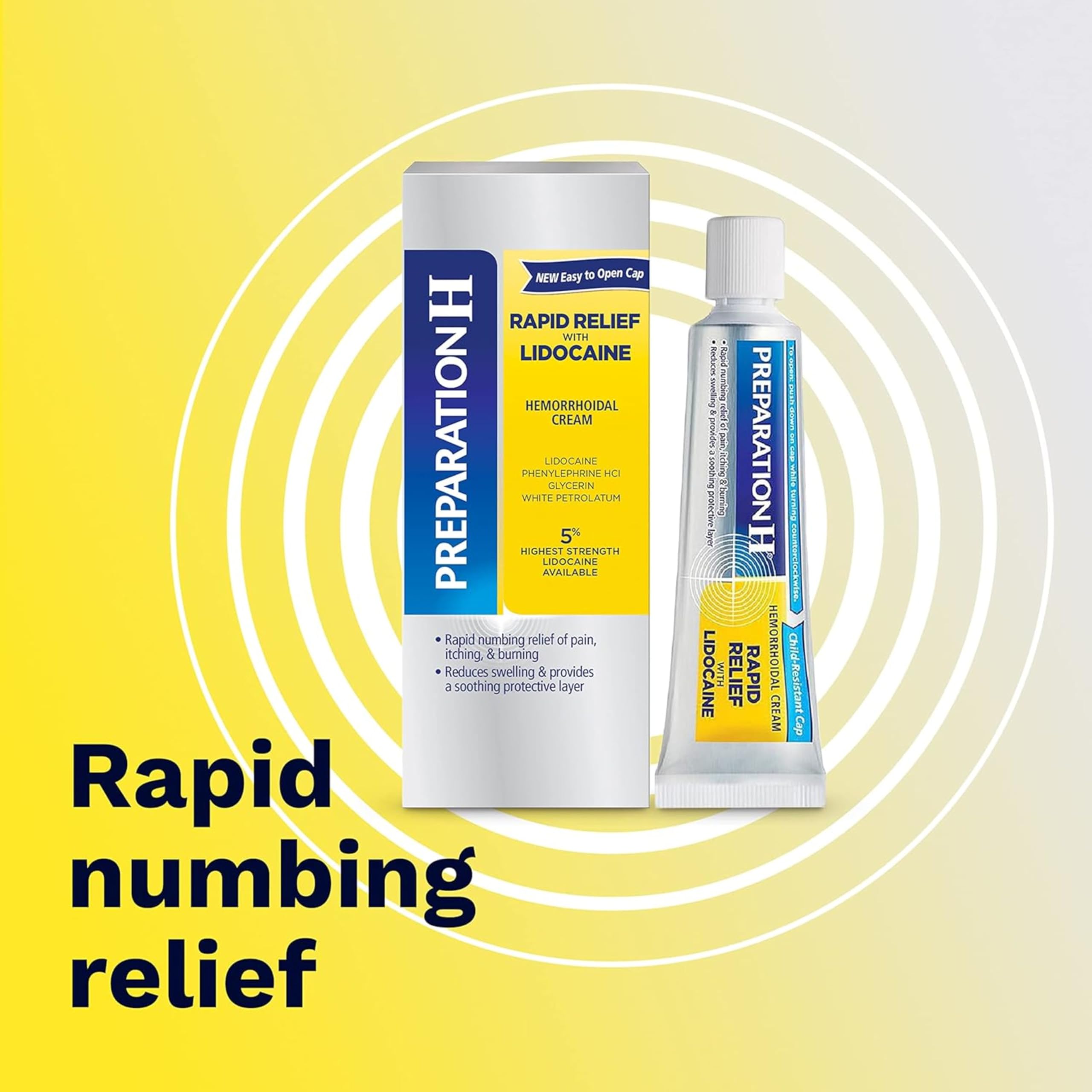 préparation H Rapid Relief – application sur peau irritée pour confort.