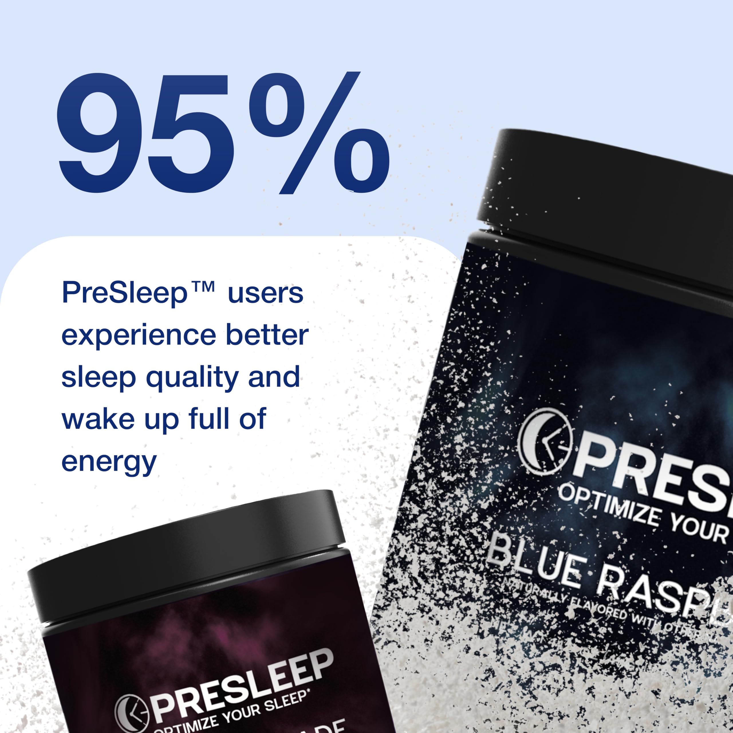 PreSleep poudre sommeil cuillere-mesure – dose exacte facilitant l'action nocturne.