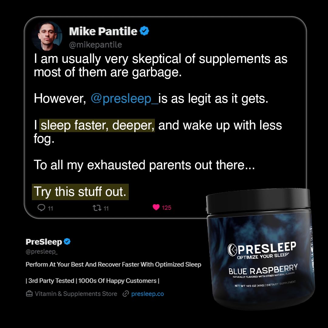 PreSleep poudre sommeil etiquette-ingredients – information claire sur les ingrédients.