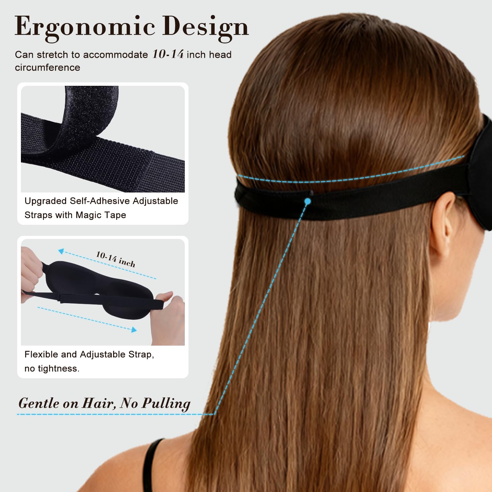 PrettyCare masque-sommeil-3d-cavites-yeux-grandes offre repos oculaire sans pression