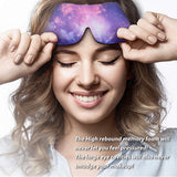 PrettyCare masque-sommeil 3D en deux coloris violet et noir.