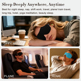 PrettyCare masque-sommeil-3d-usage-avion idéal pour les vols et le repos pendant le voyage