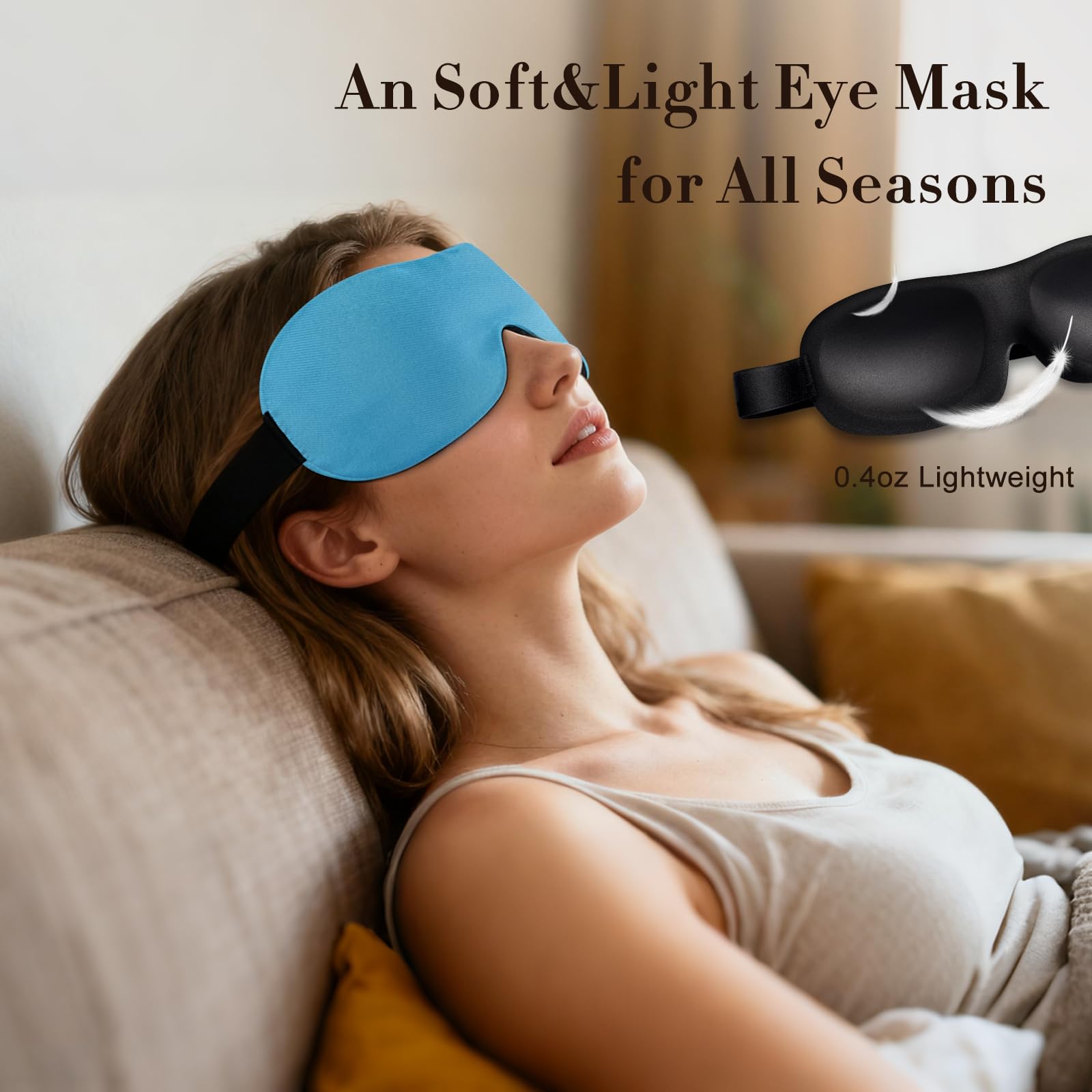 PrettyCare masque-sommeil-ensemble-deux-pack comprend deux masques et bouchons pour voyage