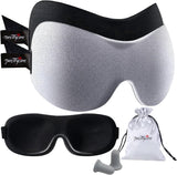 PrettyCare Masque Yeux 3D 2 Pack bloque la lumière pour un sommeil profond.