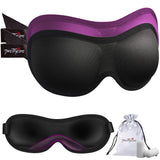 PrettyCare masque-yeux-sommeil-2-pack bloque la lumière pour un sommeil profond et réparateur