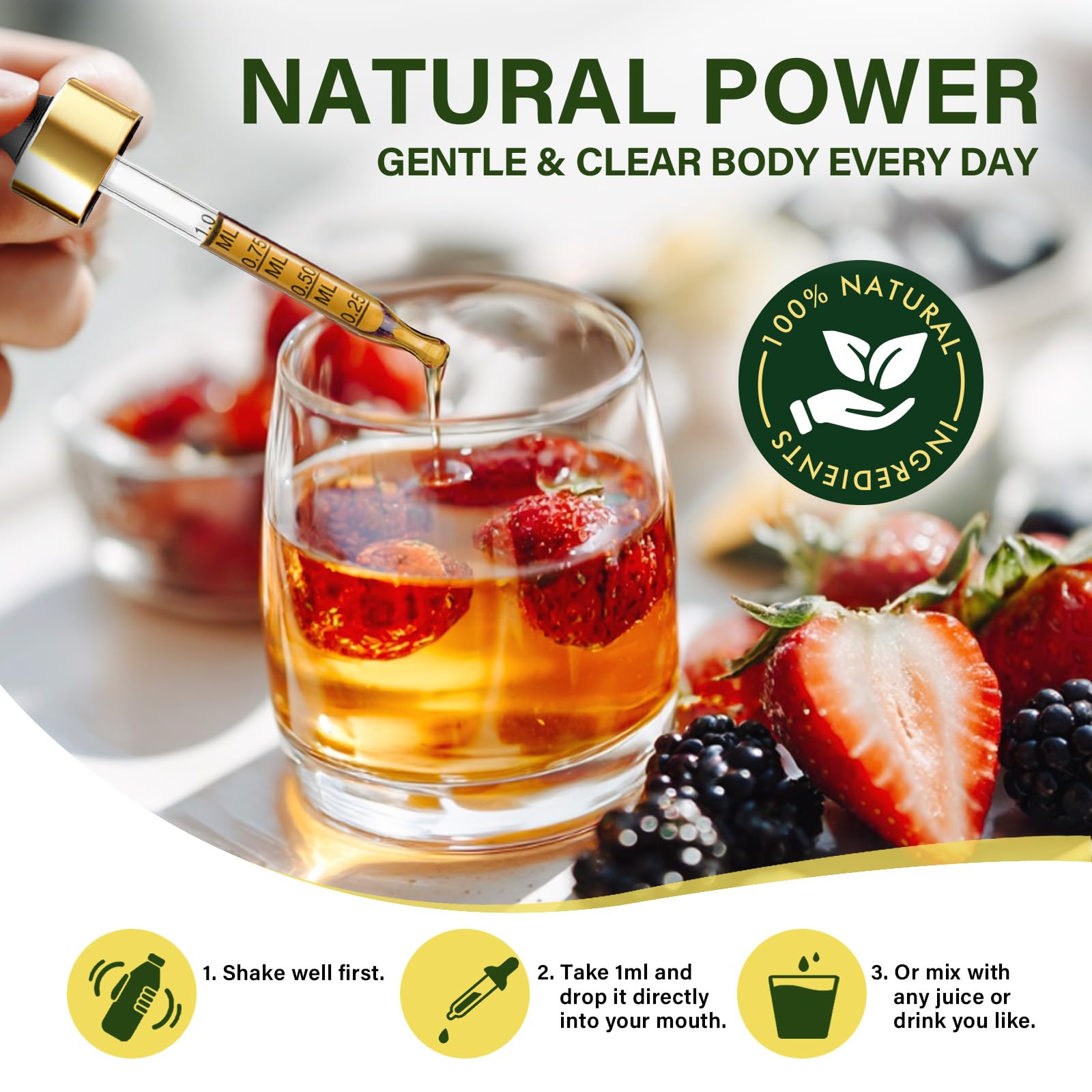 Extrait naturel pur Prettypum sans alcool et additifs artificiels.