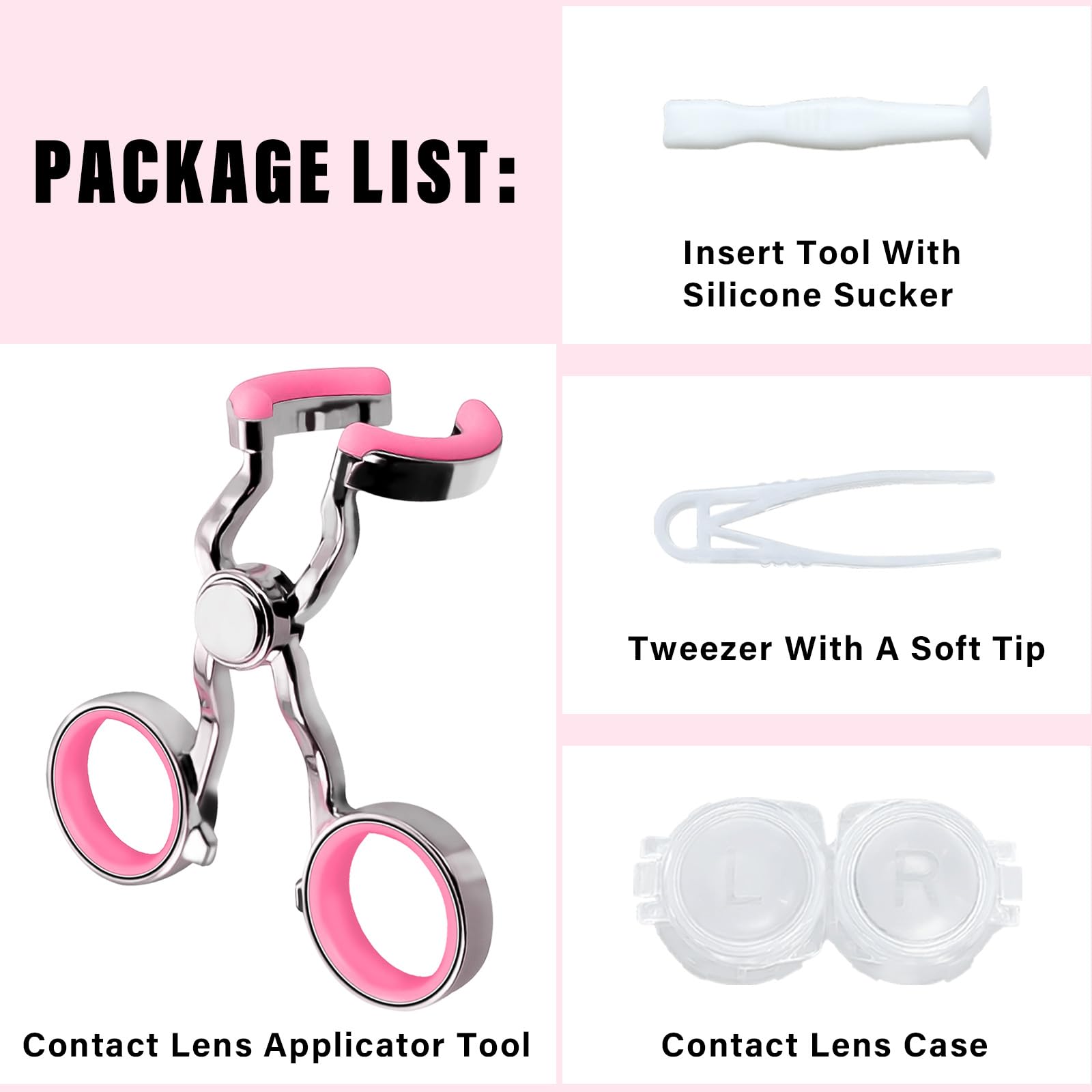 Prettypum kit hygiène lentilles compact pour déplacement