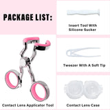 Prettypum kit hygiène lentilles compact pour déplacement