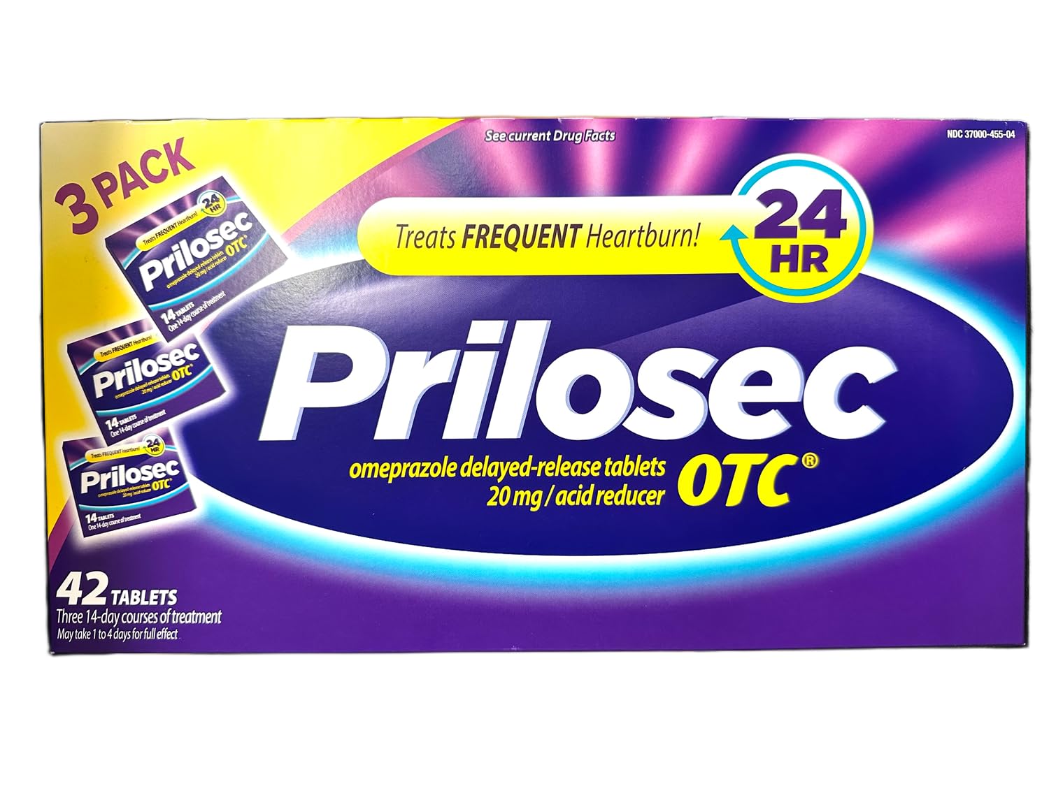 Boîte Prilosec OTC, pack 3, 42 comprimés - peut aider à réduire l'acidité.