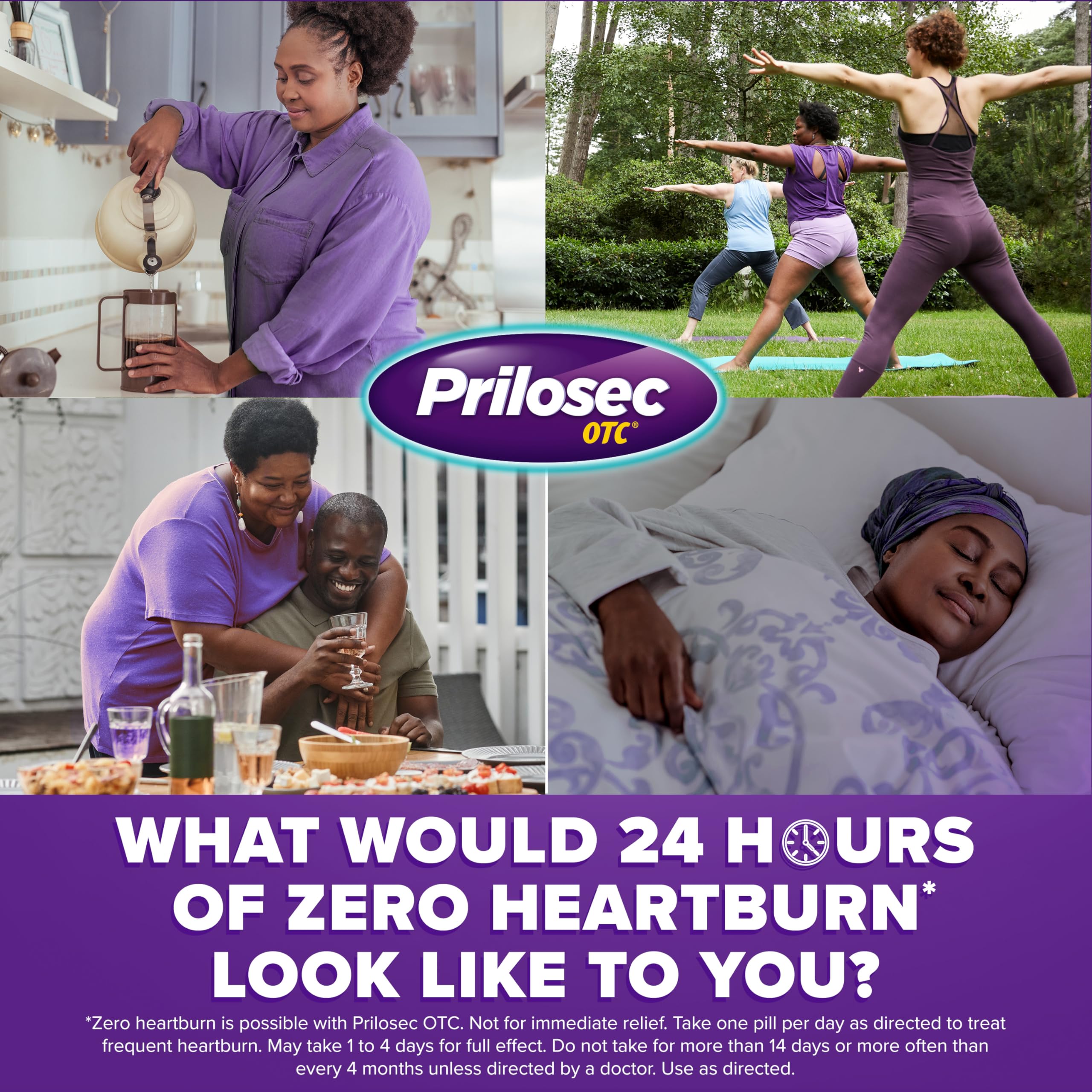 Prilosec OTC, emballage compact idéal pour voyager et transporter.