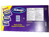 Tablettes Prilosec OTC en gros plan, utilisation quotidienne possible pour l'inconfort gastrique.