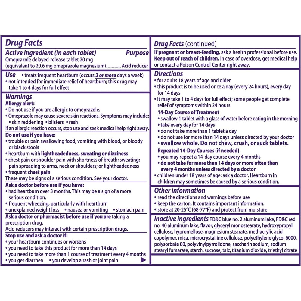 Prilosec OTC guide Wildberry, notice et conseils de stockage pratiques