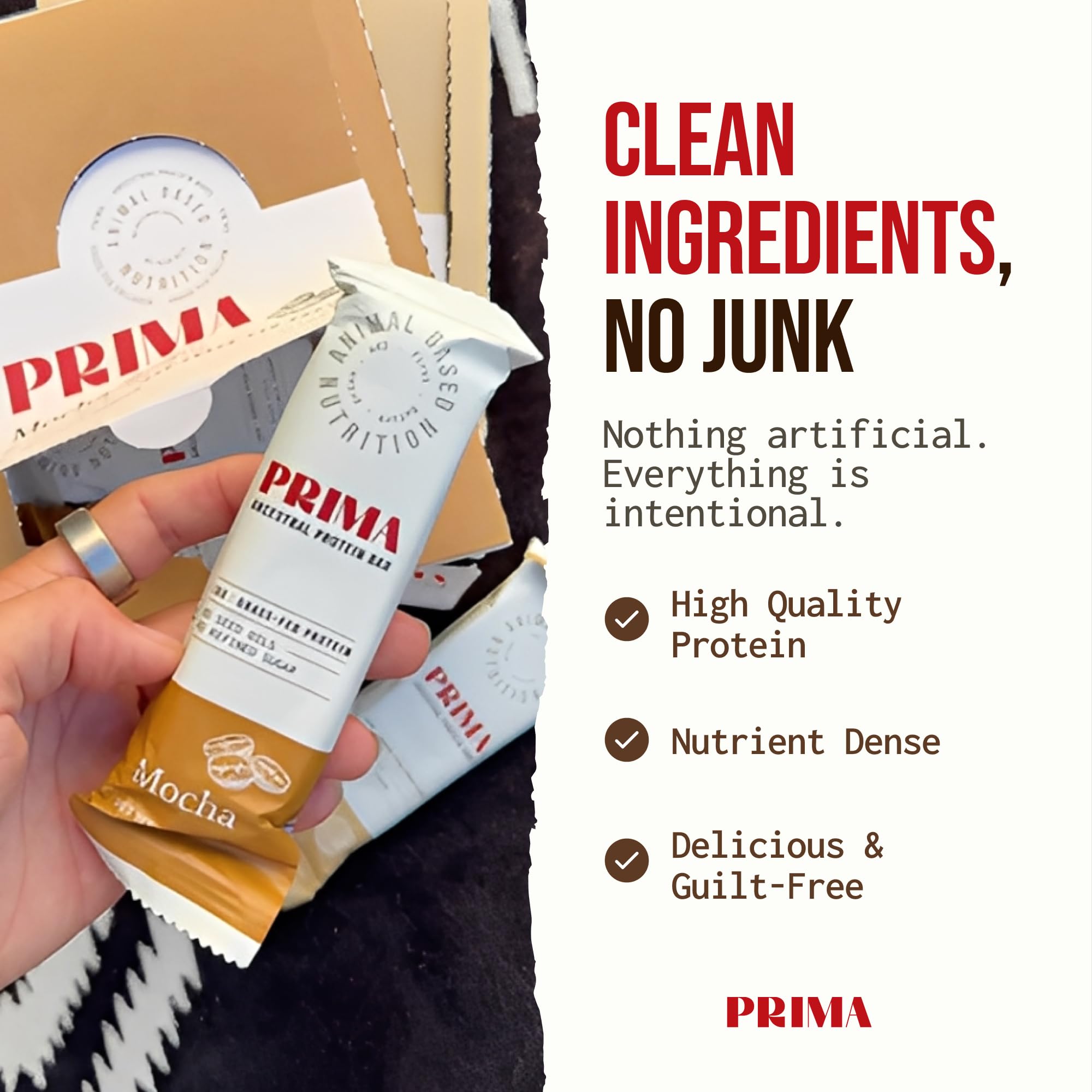 PRIMA ANCESTRAL PROTEIN BAR boeuf-tallow, énergie soutenue pour journées actives.